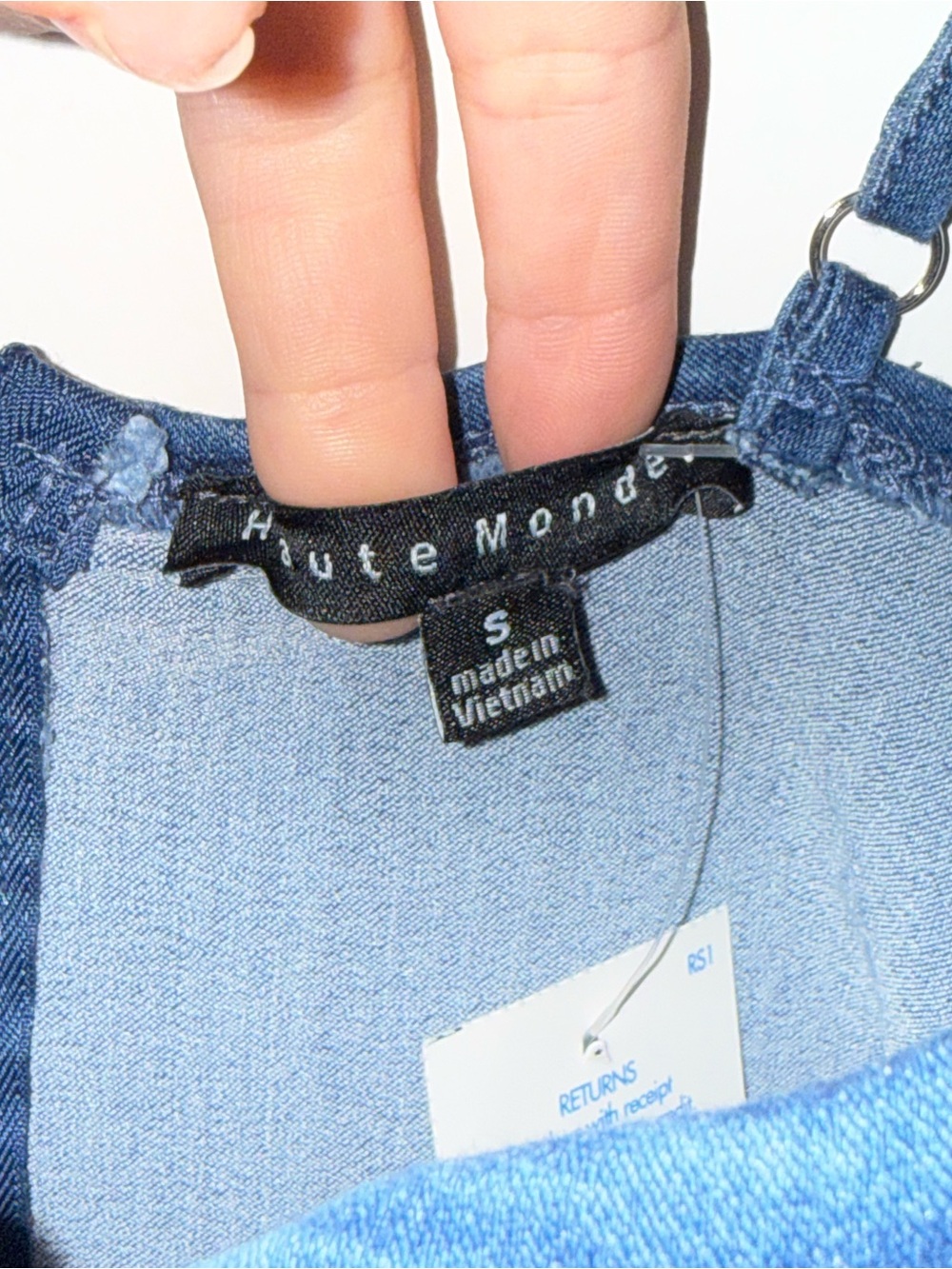 NWT Haute Monde denim corset bodysuit in size Small - Picture 7 of 9